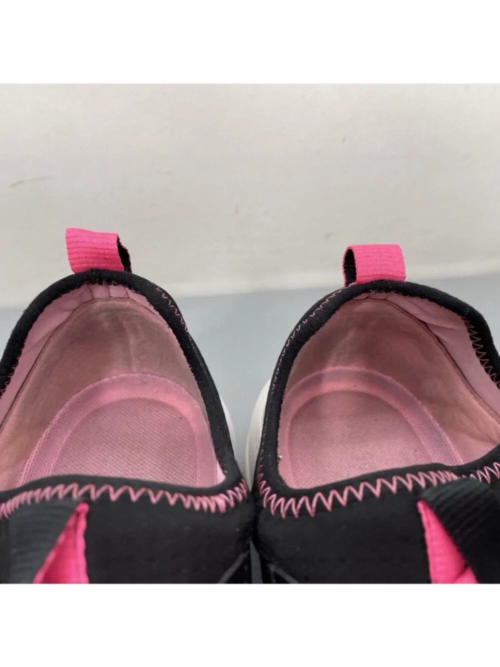 Women's Black and Pink Athletic Sneakers